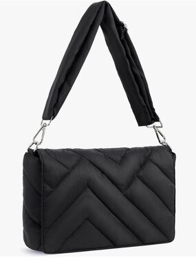Bostanten Padded Quilted Crossbody Bag in Black